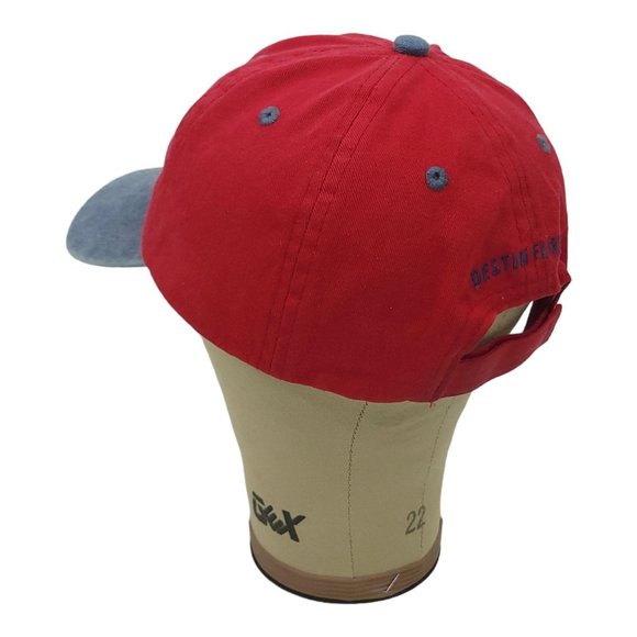 Vtg Distinctive Headwear Emerald Coast Strapack Cap Destin Florida Embroidery - Picture 9 of 11